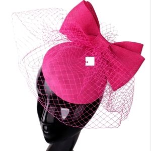 Classic Sophisticated Pillbox Lace Veil Fascinator Bow Tea Derby Brunch …